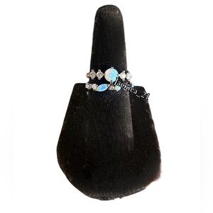 It Was Always Your Destiny Frosted Fire Opal Hematite Women's Ring
